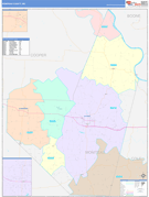 Moniteau County, MO Digital Map Color Cast Style