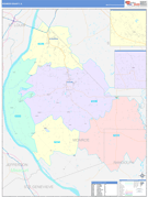 Monroe County, IL Digital Map Color Cast Style