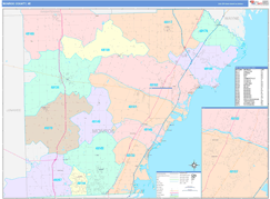 Monroe County, MI Digital Map Color Cast Style