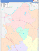 Montague County, TX Digital Map Color Cast Style