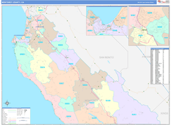 Monterey County, CA Digital Map Color Cast Style