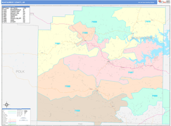 Montgomery County, AR Digital Map Color Cast Style