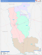 Montgomery County, GA Digital Map Color Cast Style