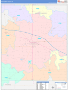 Montgomery County, IN Digital Map Color Cast Style