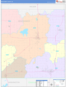 Montgomery County, KS Digital Map Color Cast Style