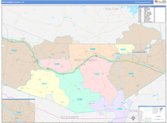 Montgomery County, NY Digital Map Color Cast Style