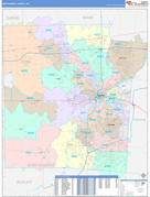 Montgomery County, OH Digital Map Color Cast Style