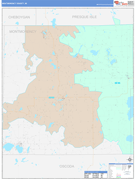 Montmorency County, MI Digital Map Color Cast Style