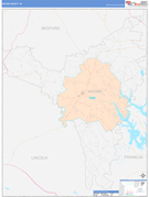 Moore County, TN Digital Map Color Cast Style