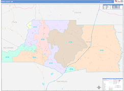 Mora County, NM Digital Map Color Cast Style