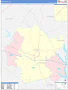 Morgan County, GA Digital Map Color Cast Style