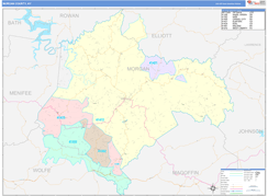 Morgan County, KY Digital Map Color Cast Style