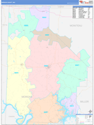 Morgan County, MO Digital Map Color Cast Style