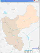 Morgan County, UT Digital Map Color Cast Style