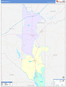Morris County, TX Digital Map Color Cast Style