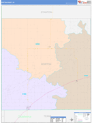Morton County, KS Digital Map Color Cast Style