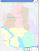 Mountrail County, ND Digital Map Color Cast Style