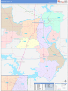 Muskogee County, OK Digital Map Color Cast Style