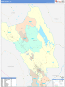 Napa County, CA Digital Map Color Cast Style