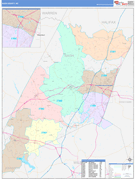 Nash County, NC Digital Map Color Cast Style