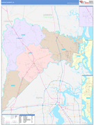 Nassau County, FL Digital Map Color Cast Style