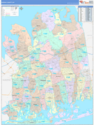 Nassau County, NY Digital Map Color Cast Style