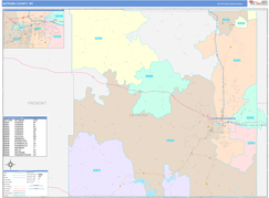 Natrona County, WY Digital Map Color Cast Style