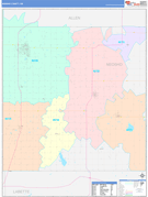 Neosho County, KS Digital Map Color Cast Style