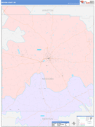 Neshoba County, MS Digital Map Color Cast Style