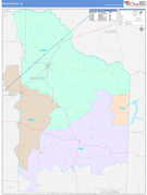 Nevada County, AR Digital Map Color Cast Style