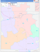 Nolan County, TX Digital Map Color Cast Style