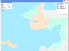 Nome Borough (County), AK Digital Map Color Cast Style