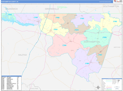 Northampton County, NC Digital Map Color Cast Style
