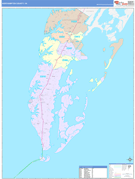 Northampton County, VA Digital Map Color Cast Style