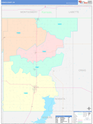 Nowata County, OK Digital Map Color Cast Style