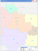 Nuckolls County, NE Digital Map Color Cast Style