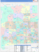 Oakland County, MI Digital Map Color Cast Style