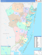 Ocean County, NJ Digital Map Color Cast Style