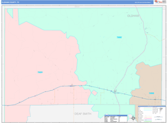 Oldham County, TX Digital Map Color Cast Style