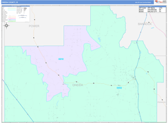 Oneida County, ID Digital Map Color Cast Style