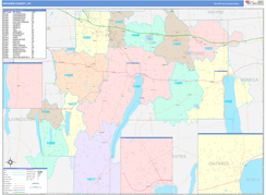 Ontario County, NY Digital Map Color Cast Style