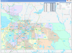 Orange County, FL Digital Map Color Cast Style