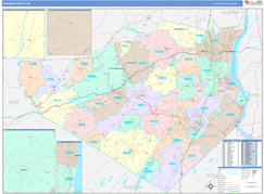 Orange County, NY Digital Map Color Cast Style