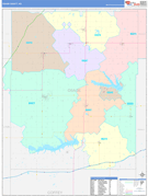 Osage County, KS Digital Map Color Cast Style