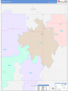 Osborne County, KS Digital Map Color Cast Style