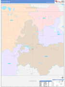 Oscoda County, MI Digital Map Color Cast Style