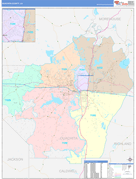 Ouachita Parish (County), LA Digital Map Color Cast Style