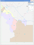 Owyhee County, ID Digital Map Color Cast Style