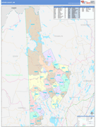 Oxford County, ME Digital Map Color Cast Style