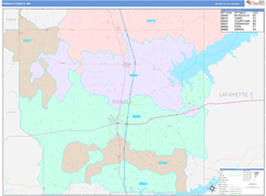 Panola County, MS Digital Map Color Cast Style